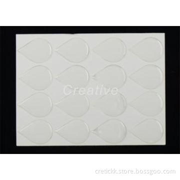 Scratch Proof 1 Inch Waterdrops Shape Clear Epoxy Bubble St